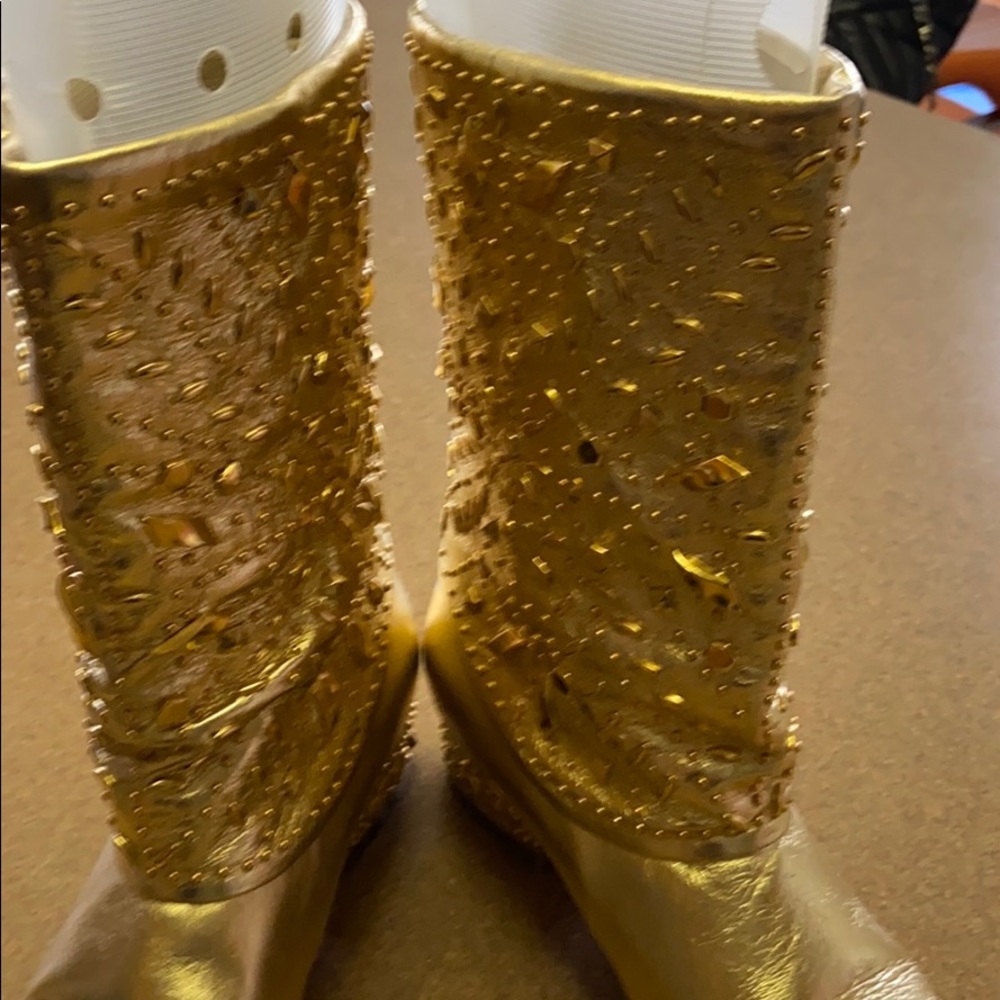 109. Fantasy Collection Vintage Moto Studded Boots sz 7 - Picture 2 of 14